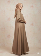 Modren Flared Abaya- Skin_tassel