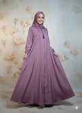 Modren Flared Abaya- Pink_tassel