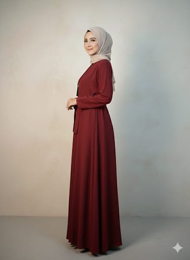 The Modest Grace Abaya- Red