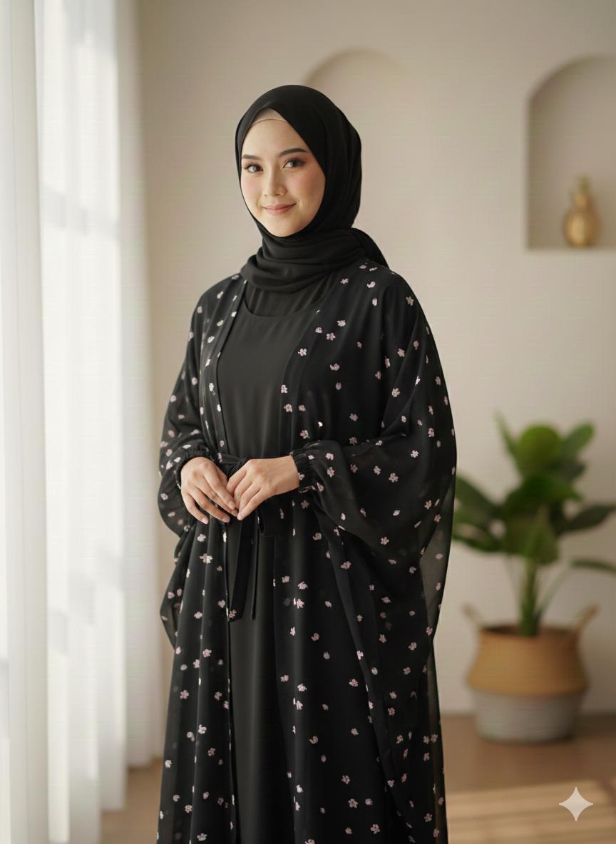 The Terra Abaya (Silk Georgette Blend)