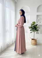The Aurora Abaya - Dusty Pink (Silk Georgette Blend)