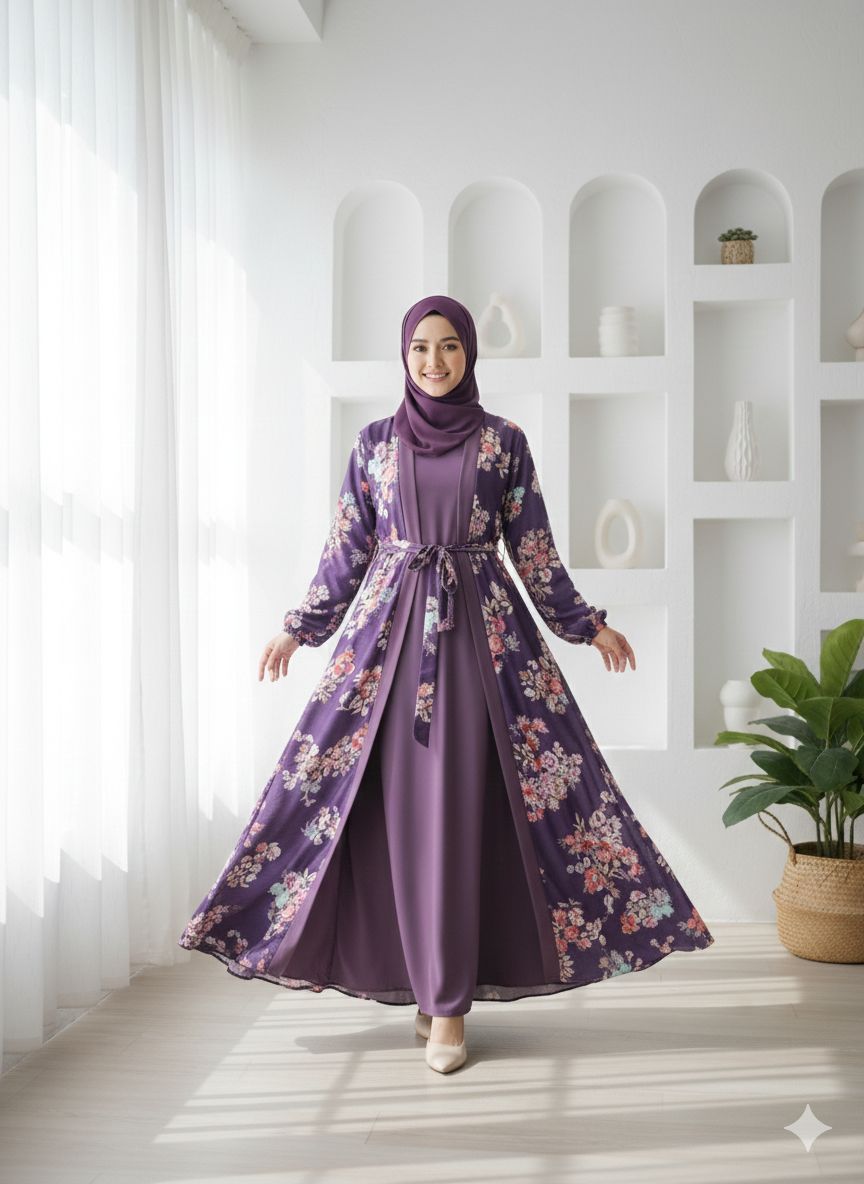 The Nova Abaya (Silk Georgette Blend)