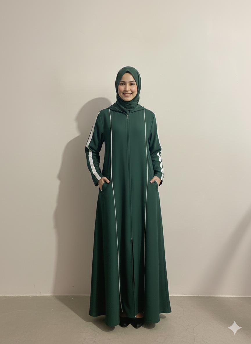 The Frost Hooded Abaya (Premium Winter Edition)