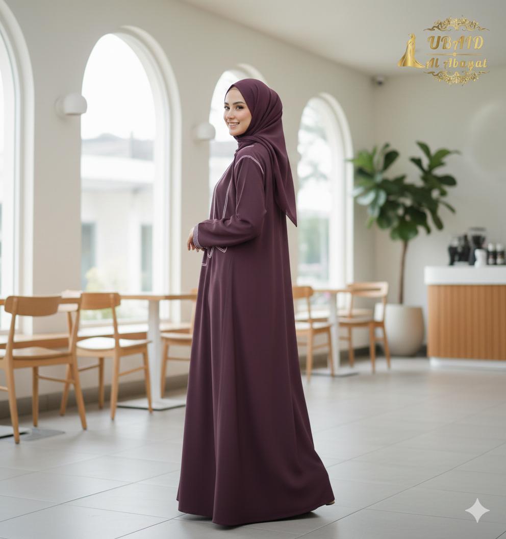 The Amethyst Abaya (Premium Nida with Dori Work)