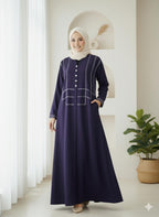 The Amethyst Abaya (Premium Nida with Dori Work)