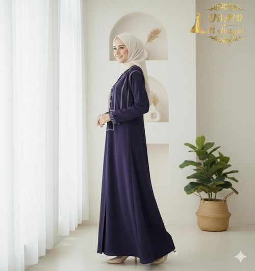 The Amethyst Abaya (Premium Nida with Dori Work)