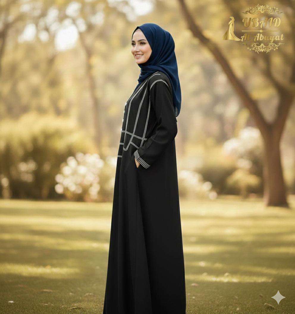 The Amethyst Abaya (Premium Nida with Dori Work)