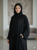 The Nida Noir Silhouette Abaya