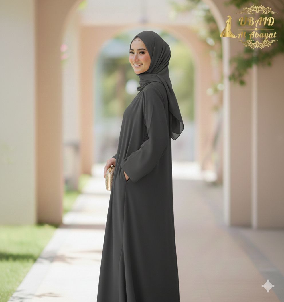 The Nida Slate Essence Abaya
