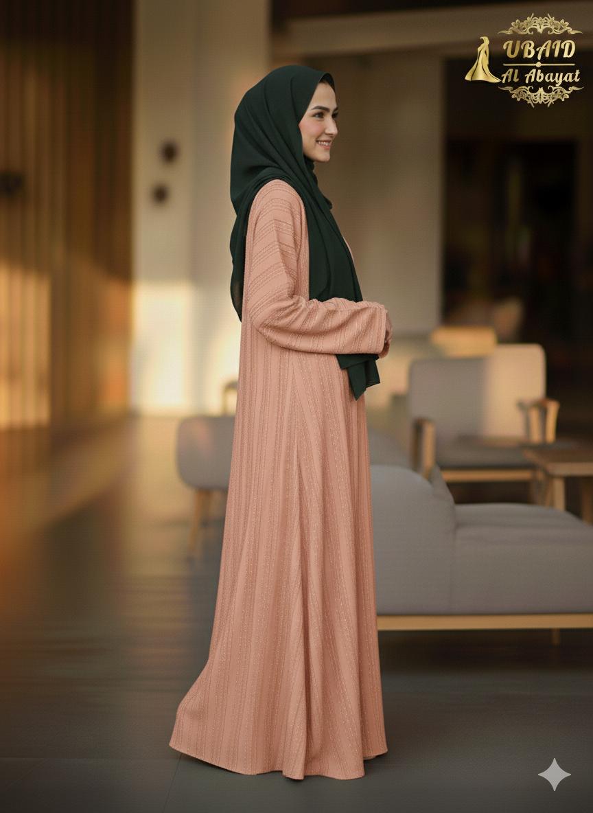 The Blush Peach Barosha Abaya