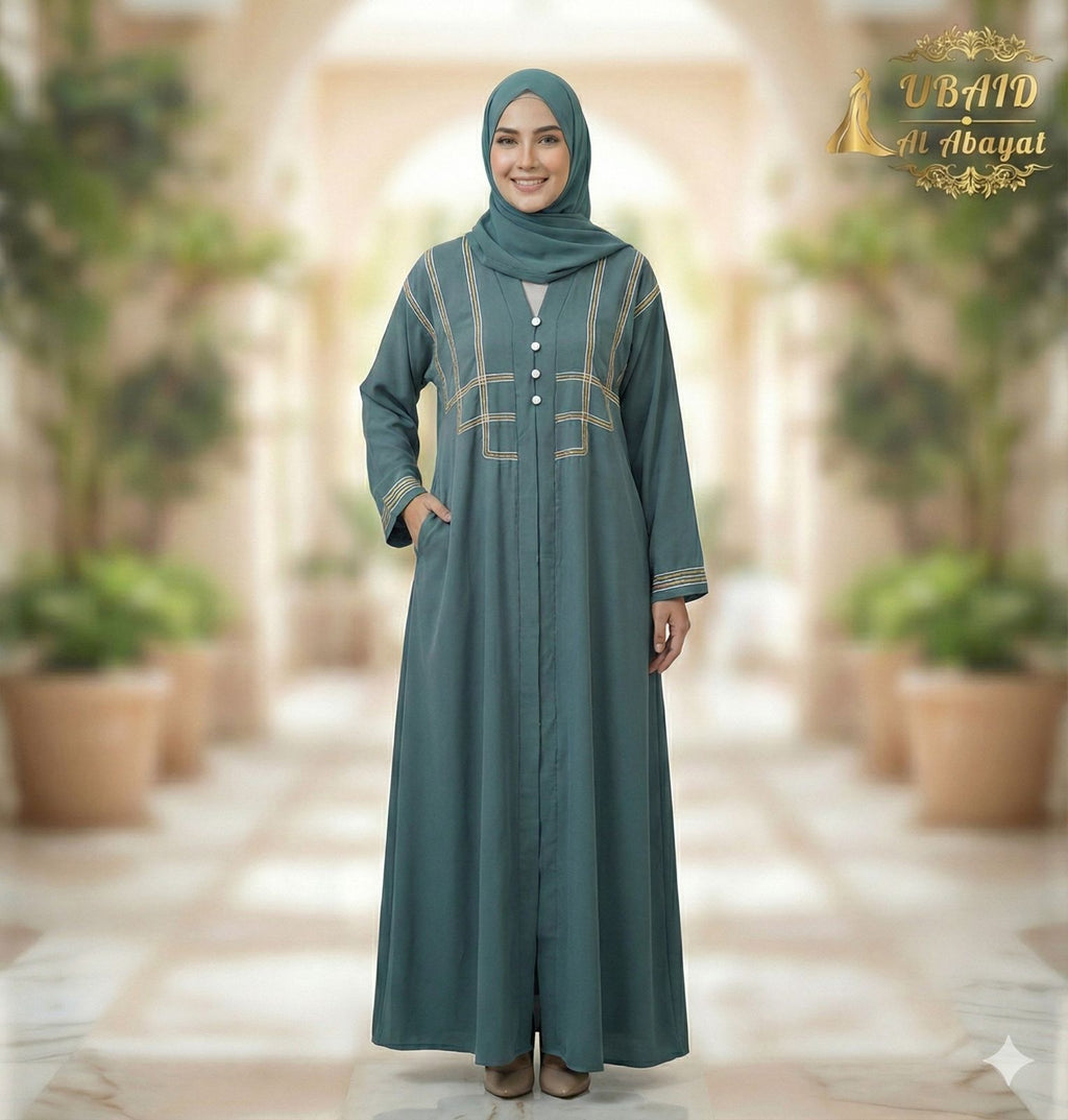 The Triple Grace Abaya (Premium Nida with 3-Layer Dori Work)