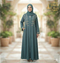 The Triple Grace Abaya (Premium Nida with 3-Layer Dori Work)