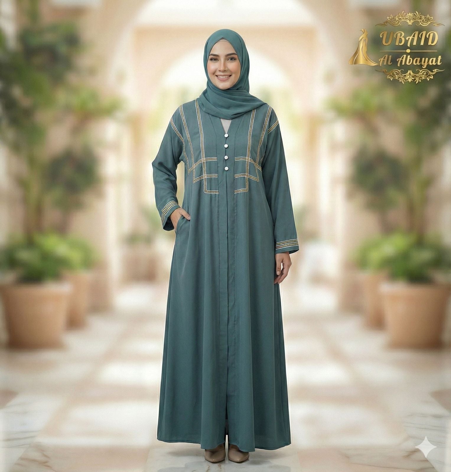 The Triple Grace Abaya (Premium Nida with 3-Layer Dori Work)